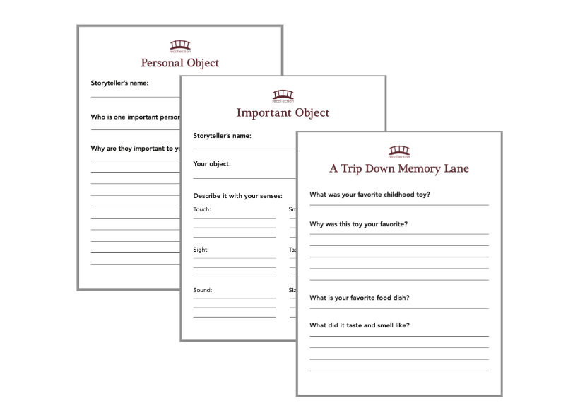 3 Worksheets to guide storytelling